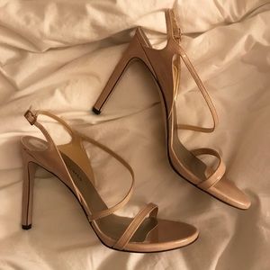 Stuart Weitzman Nude Strappy Heels (NWOT) 10.5